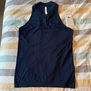 BNWT Lululemon Swiftly Sleeveless Polo Size 10 in Navy